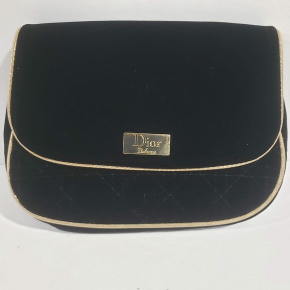 Dior Parfums Vevet Clutch/Make-up Bag,Black. - Picture 1 of 9